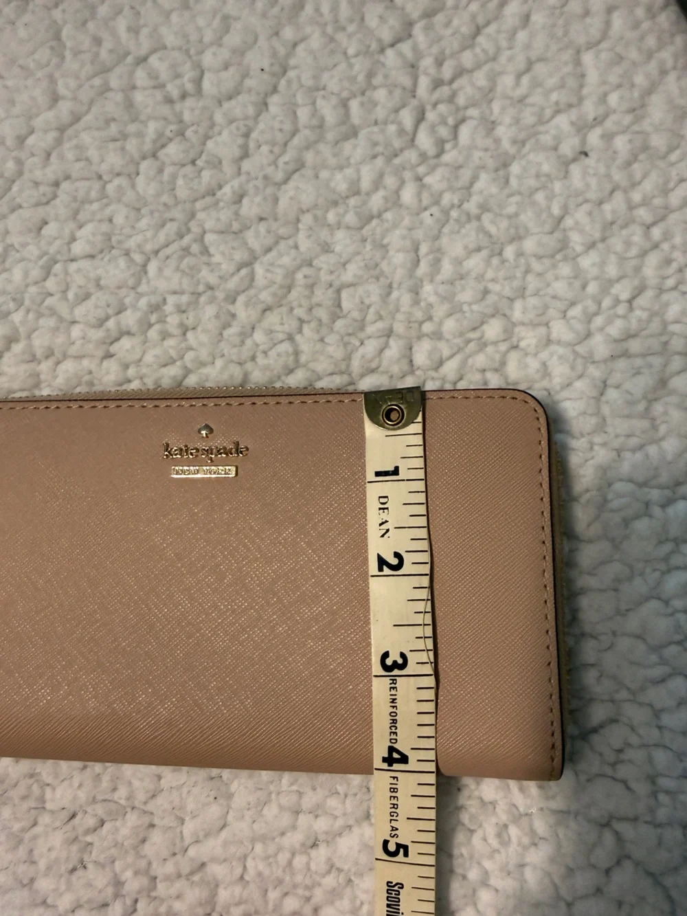 Kate Spade Blush Leather Zip Wallet